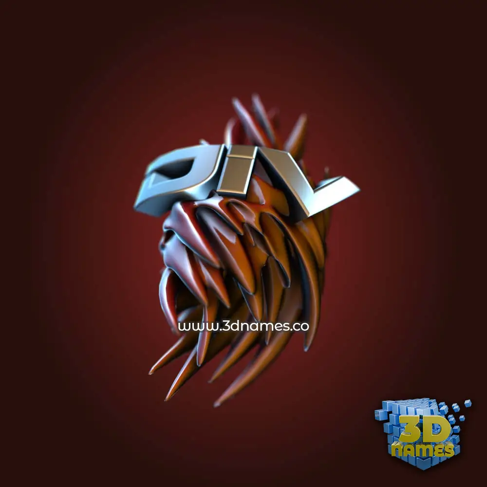 div in Red Twisted style - 3D name wallpaper