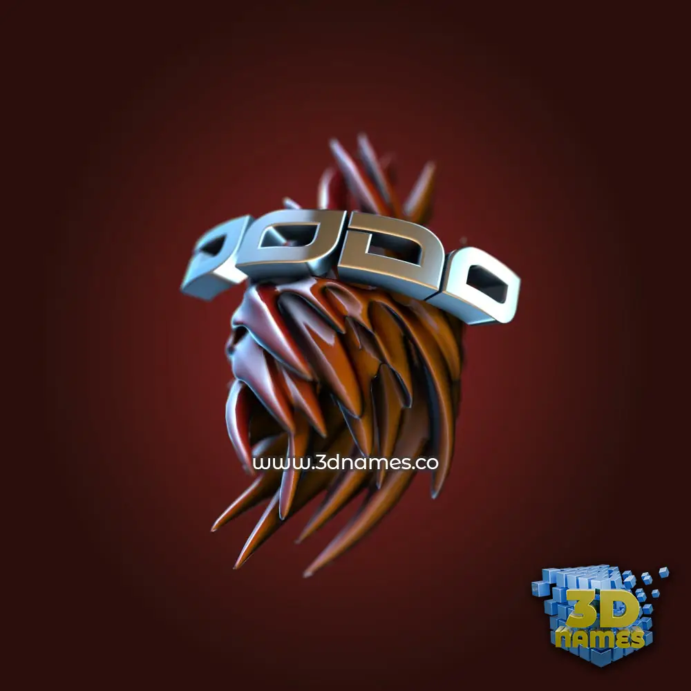 dodo in Red Twisted style - 3D name wallpaper