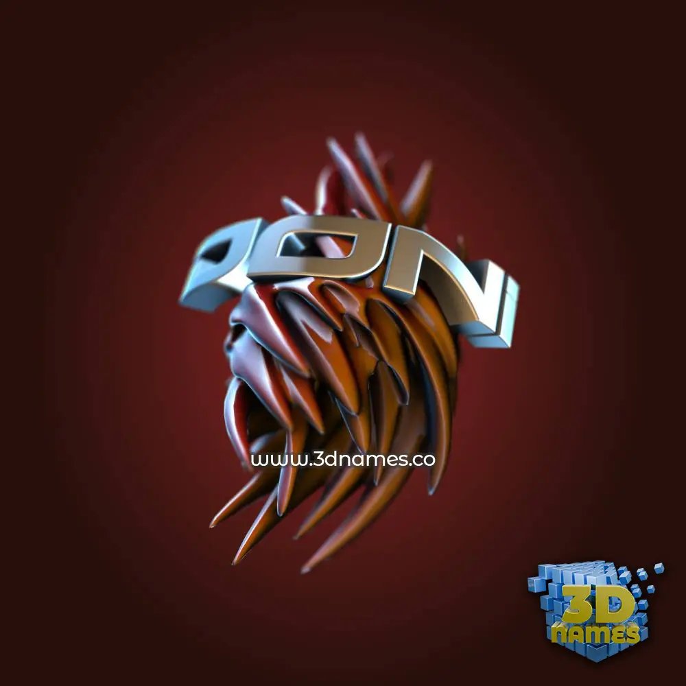 doni in Red Twisted style - 3D name wallpaper