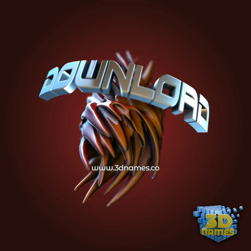 download in Red Twisted style - 3D name wallpaper