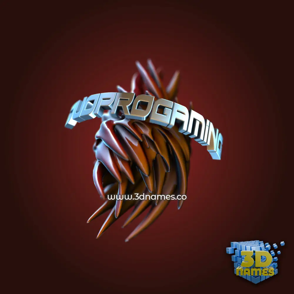 duoprogaming in Red Twisted style - 3D name wallpaper