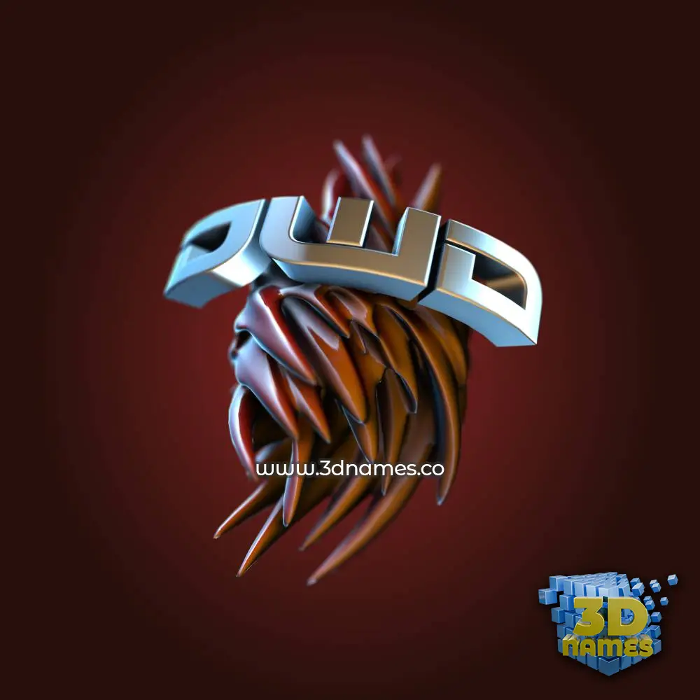 dwd in Red Twisted style - 3D name wallpaper