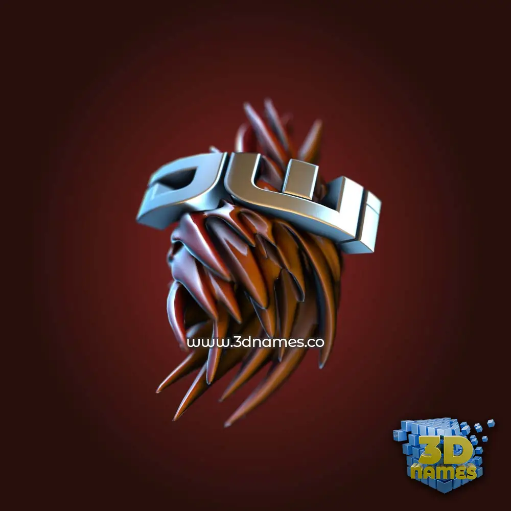 dwi in Red Twisted style - 3D name wallpaper