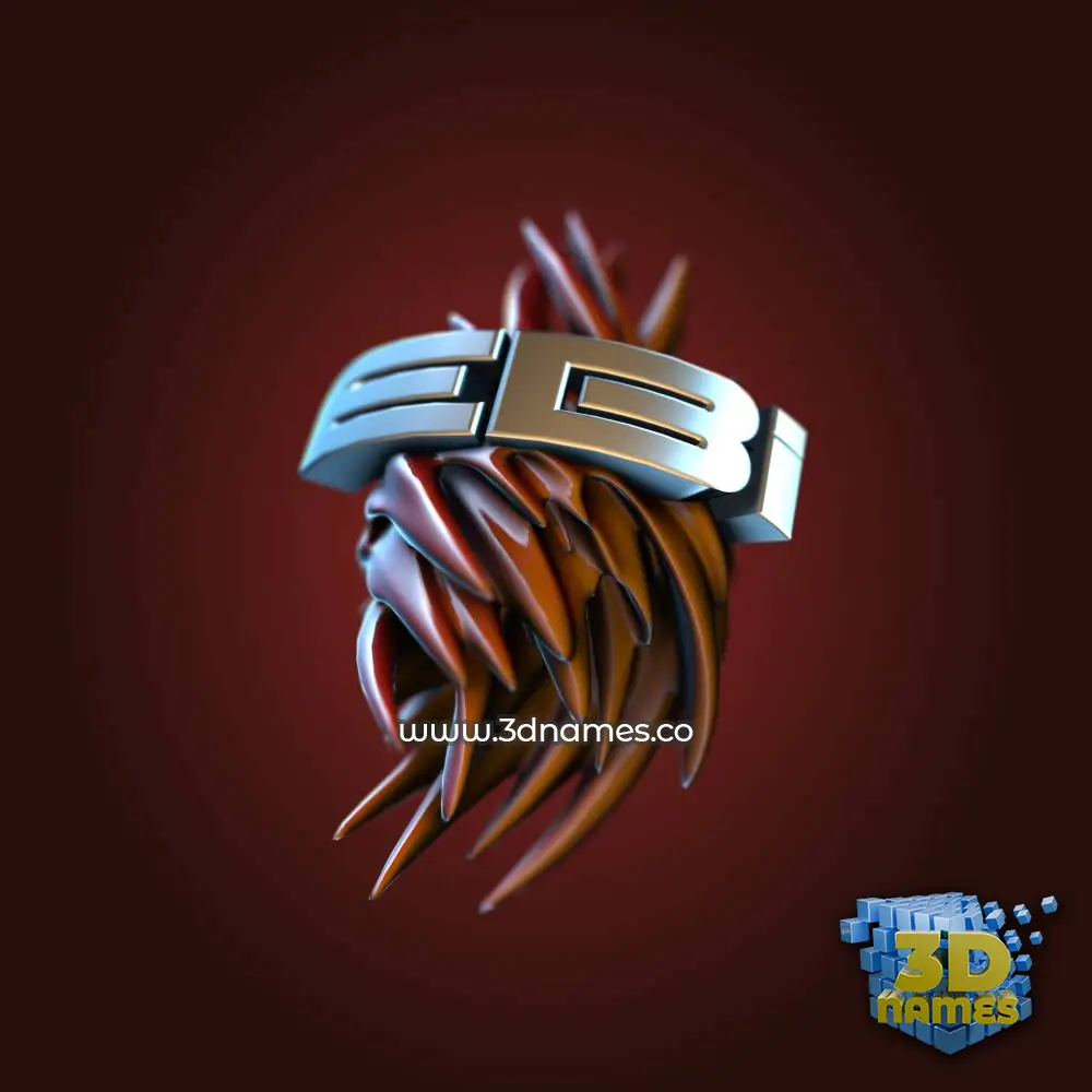 ebi in Red Twisted style - 3D name wallpaper