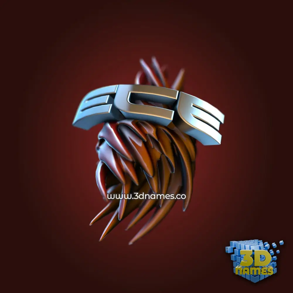 ece in Red Twisted style - 3D name wallpaper