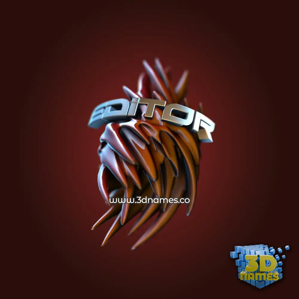 editor in Red Twisted style - 3D name wallpaper