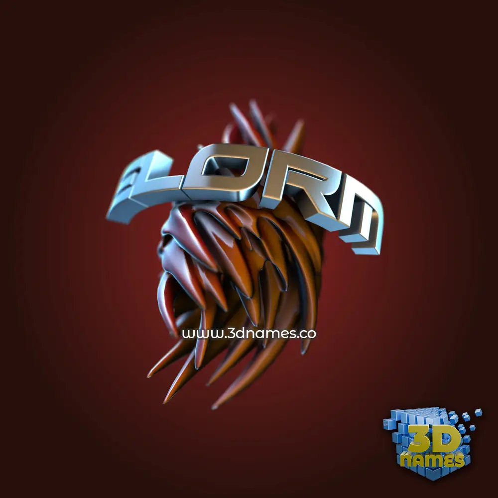 elorm in Red Twisted style - 3D name wallpaper
