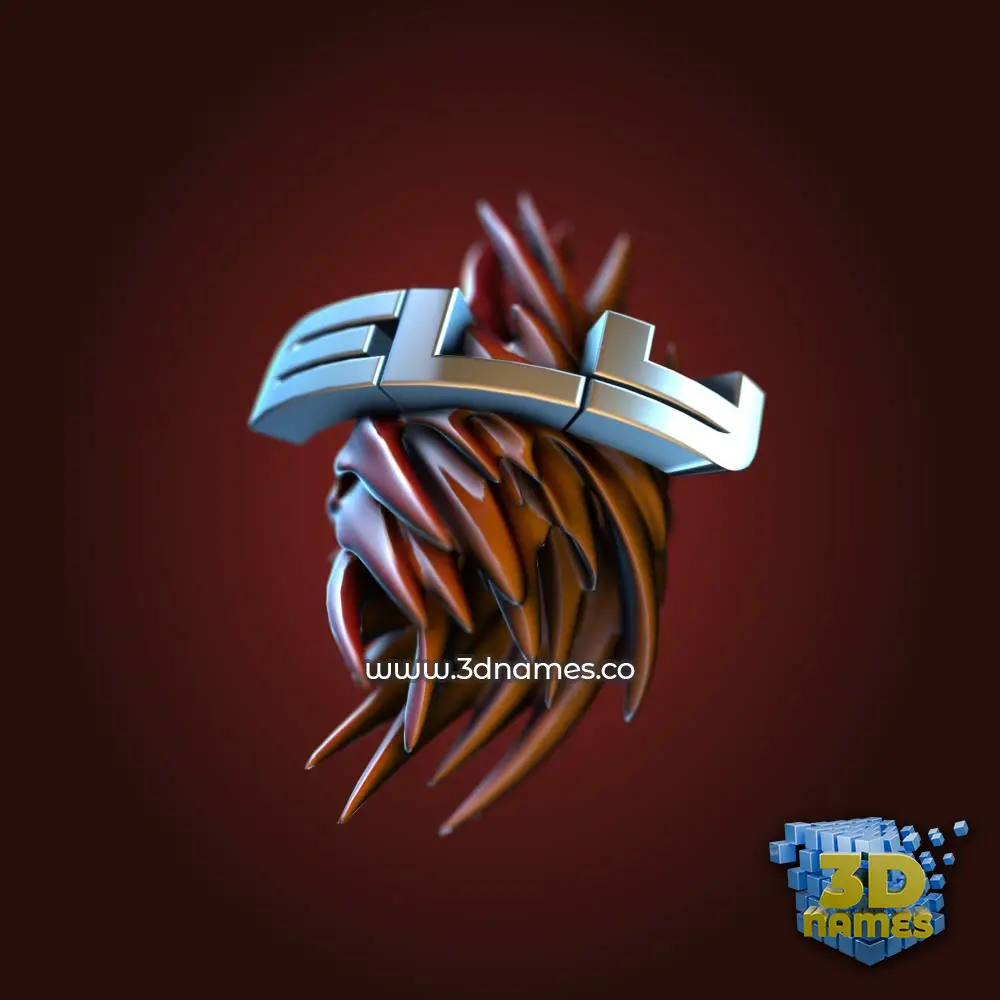 ely in Red Twisted style - 3D name wallpaper