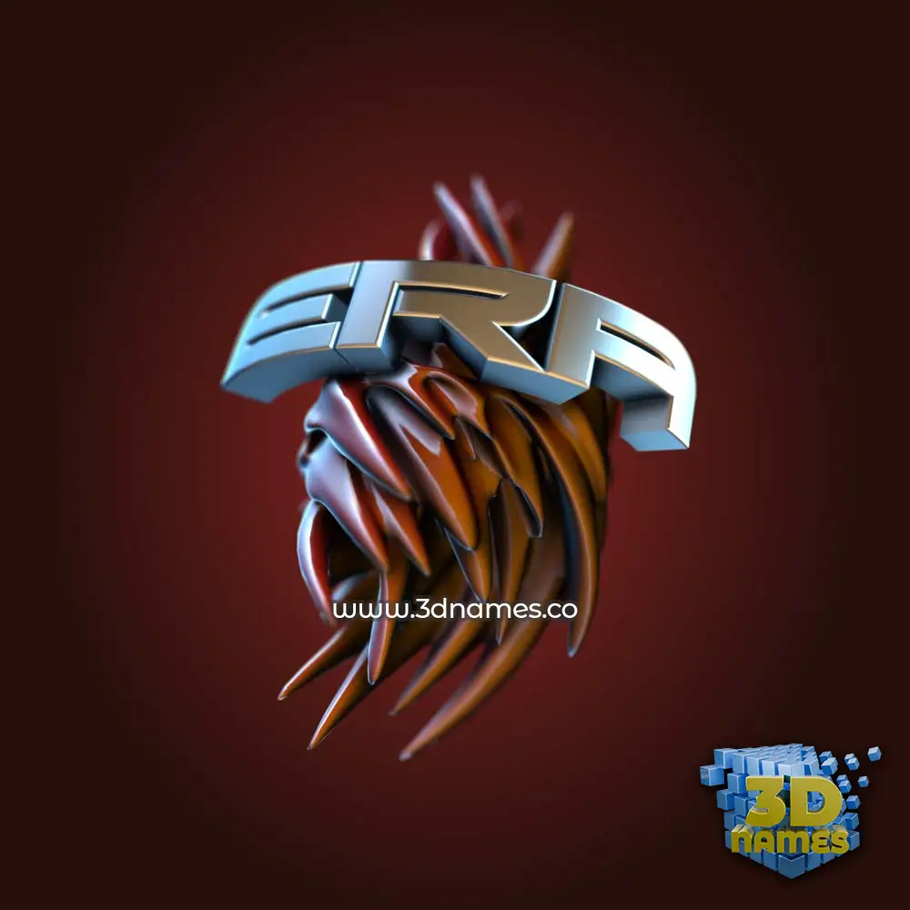 era in Red Twisted style - 3D name wallpaper