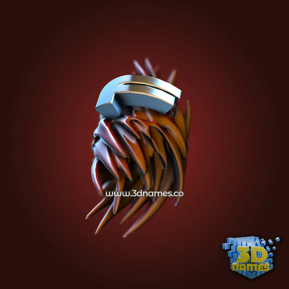 f in Red Twisted style - 3D name wallpaper
