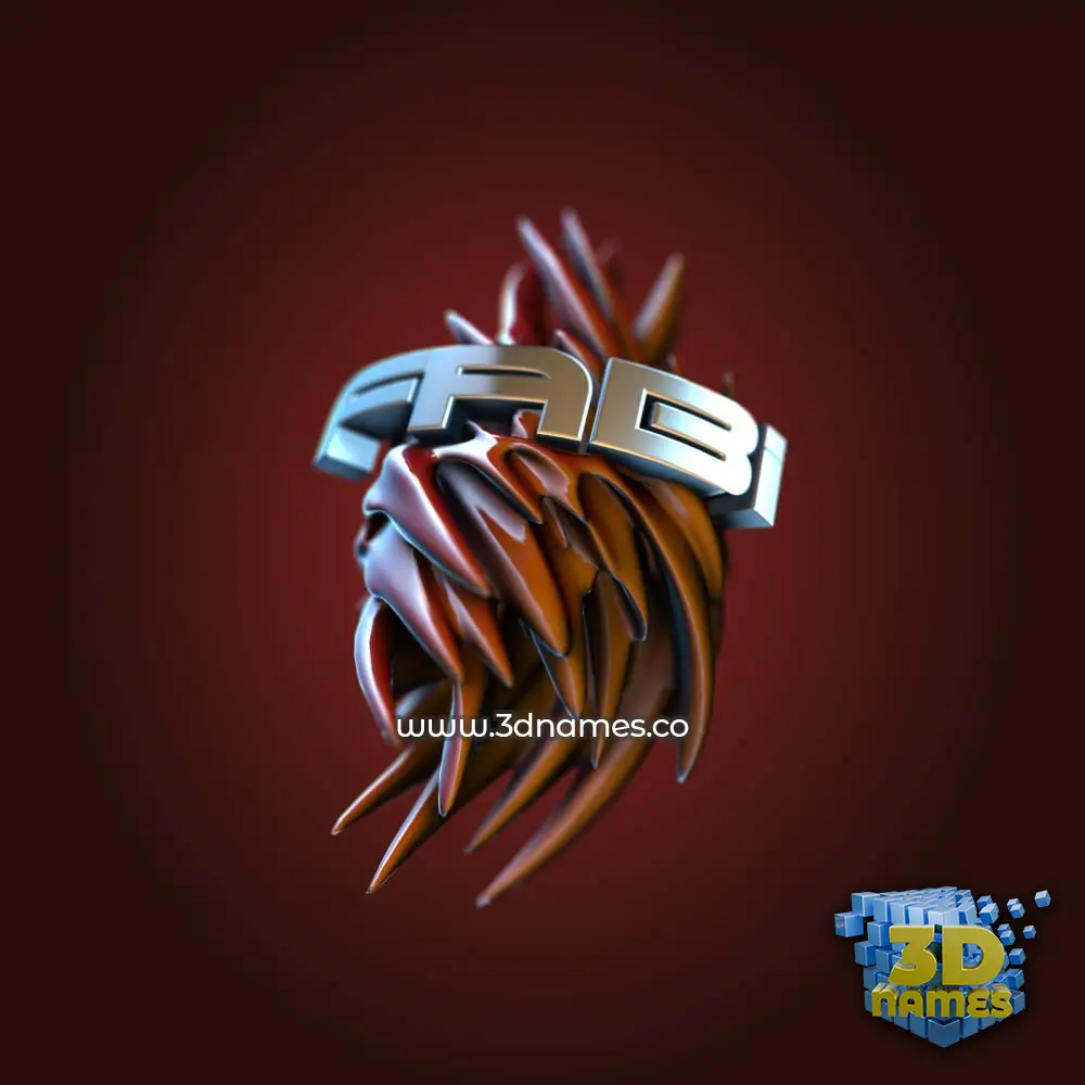 fabi in Red Twisted style - 3D name wallpaper
