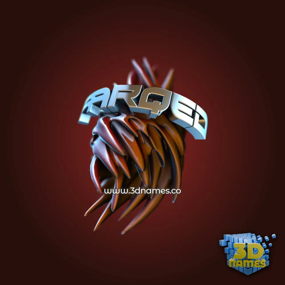 farqed in Red Twisted style - 3D name wallpaper