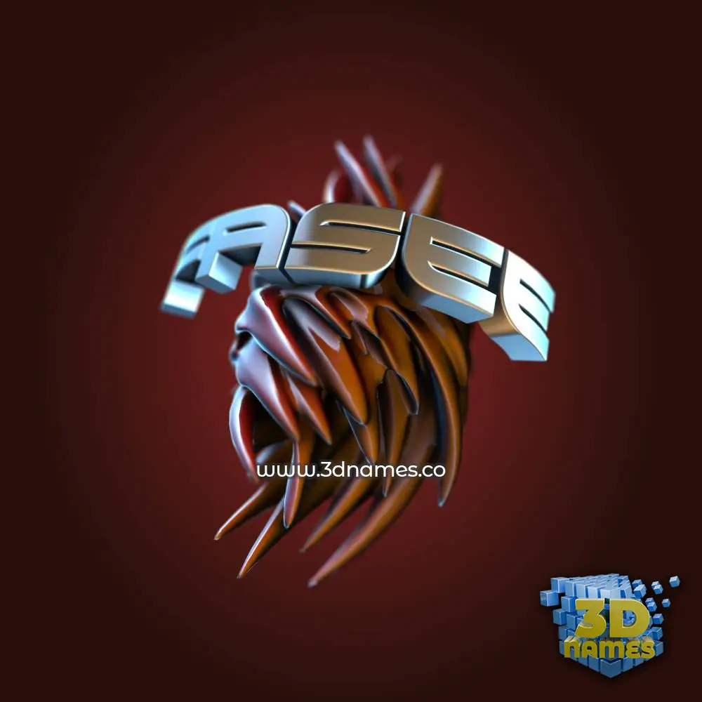 fasee in Red Twisted style - 3D name wallpaper