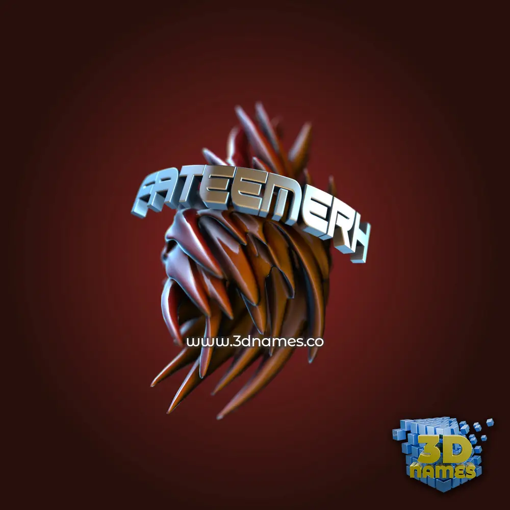 fateemerh in Red Twisted style - 3D name wallpaper
