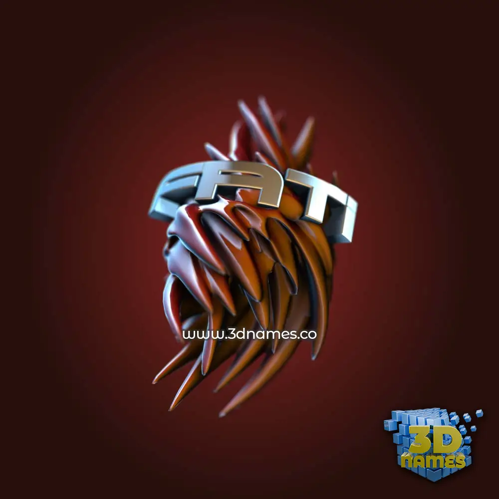 fati in Red Twisted style - 3D name wallpaper