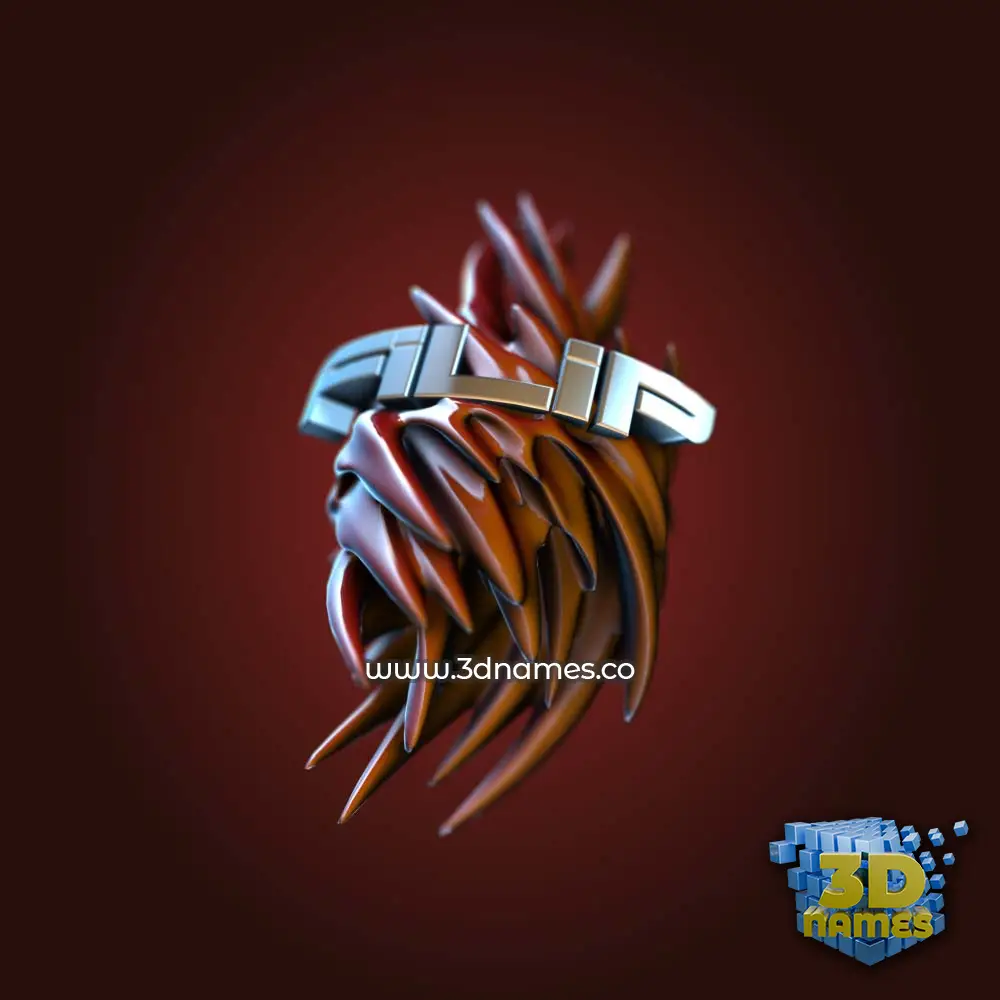 filip in Red Twisted style - 3D name wallpaper