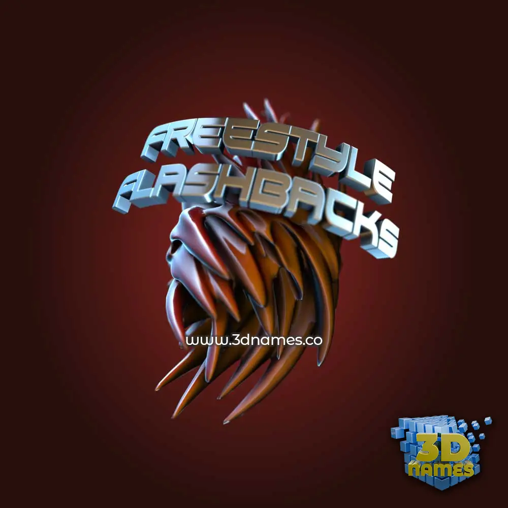 freestyle flashbacks in Red Twisted style - 3D name wallpaper