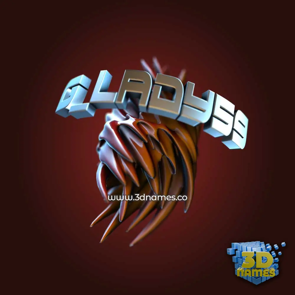 g lady59 in Red Twisted style - 3D name wallpaper