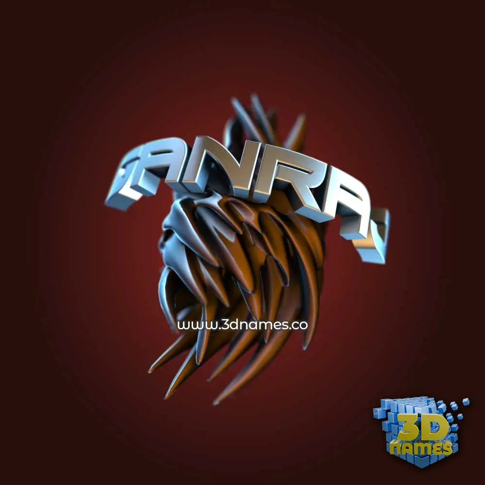 ganraj in Red Twisted style - 3D name wallpaper