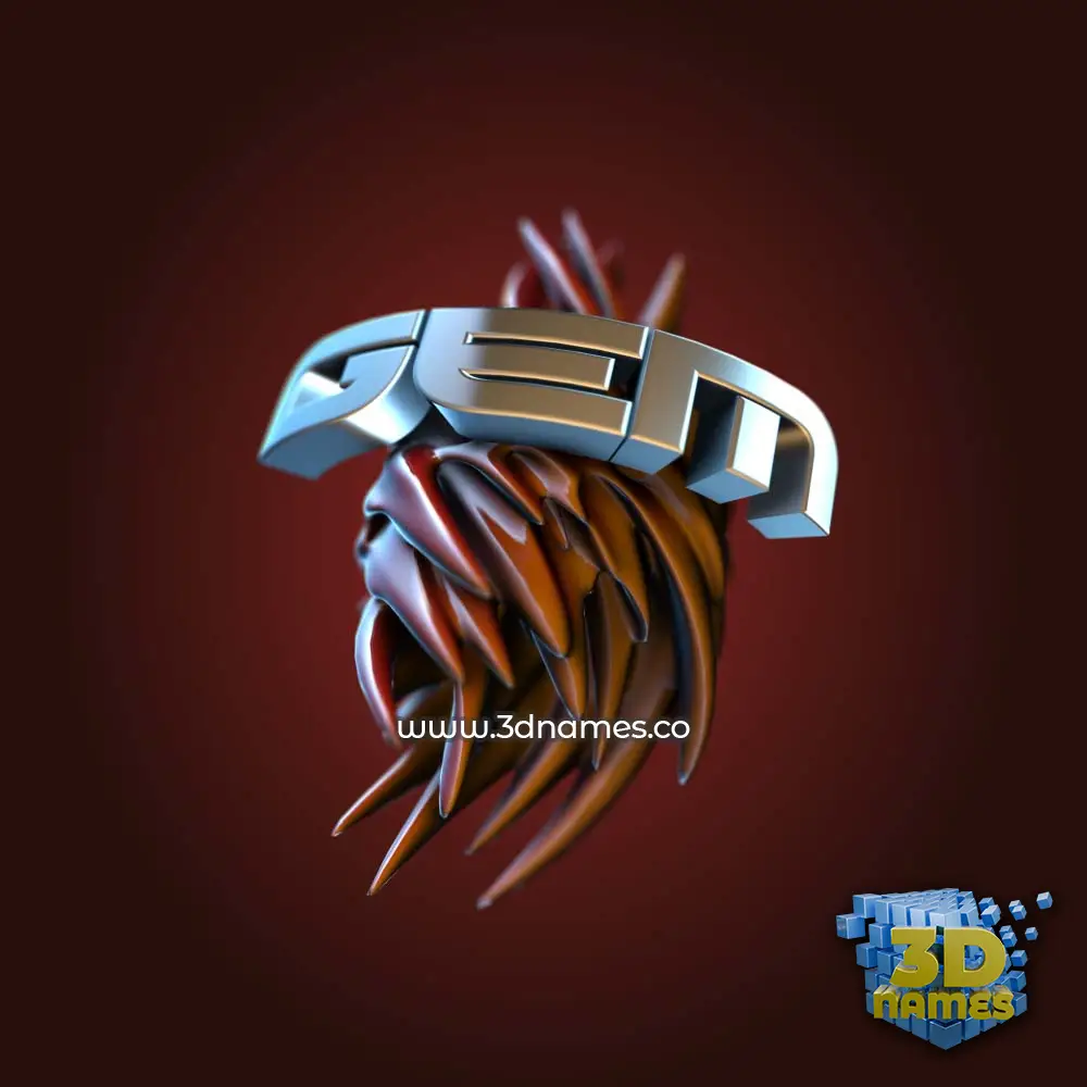 gem in Red Twisted style - 3D name wallpaper
