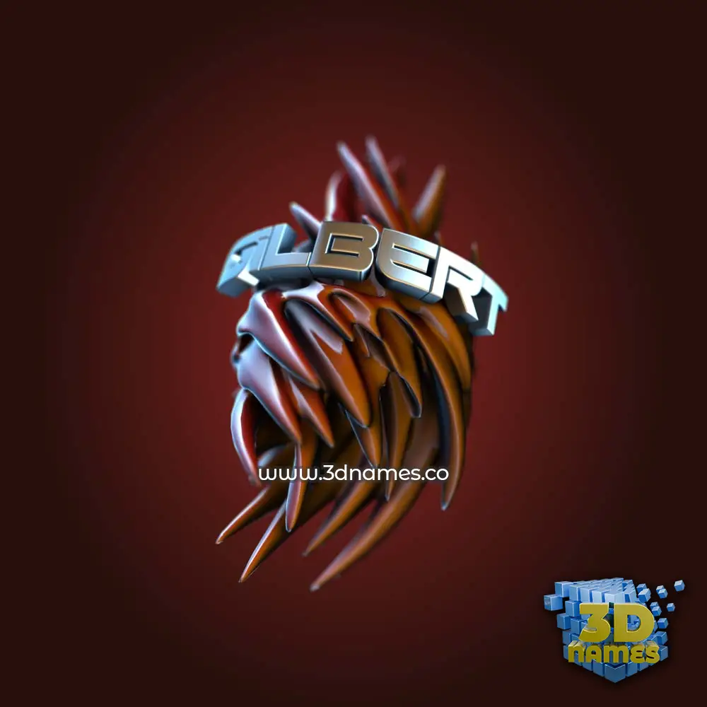 gilbert in Red Twisted style - 3D name wallpaper