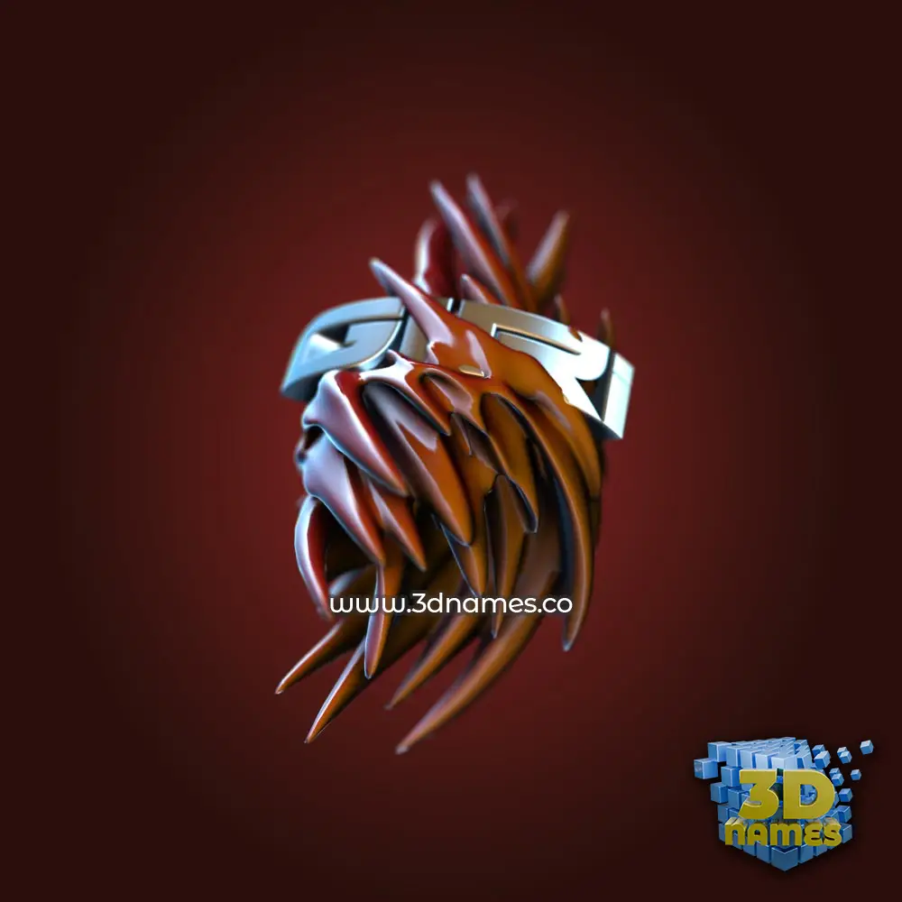 giri in Red Twisted style - 3D name wallpaper