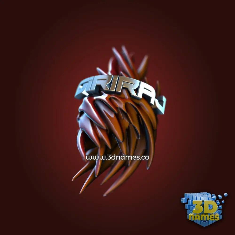 giriraj in Red Twisted style - 3D name wallpaper