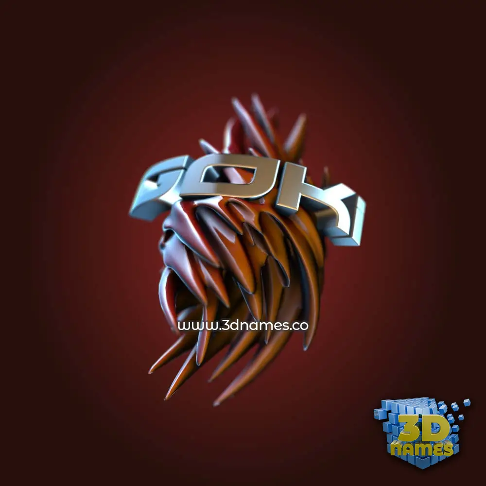 goki in Red Twisted style - 3D name wallpaper