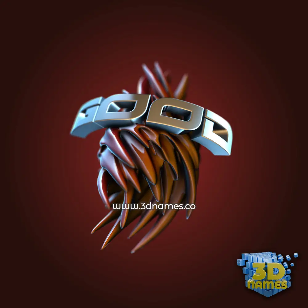 good in Red Twisted style - 3D name wallpaper