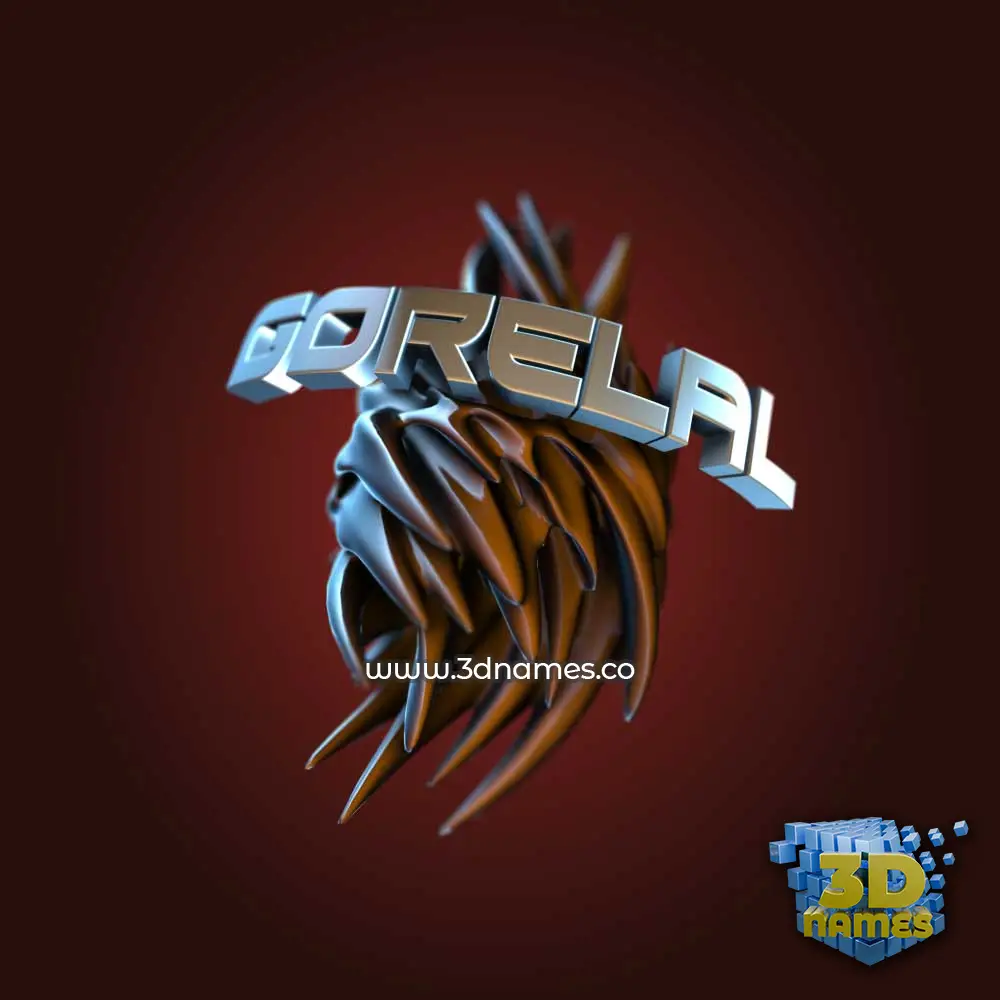gorelal in Red Twisted style - 3D name wallpaper