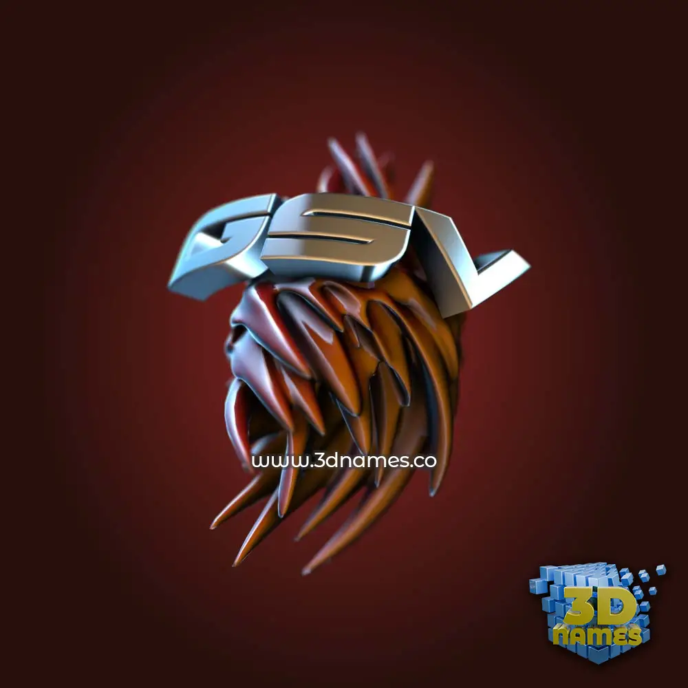 gsv in Red Twisted style - 3D name wallpaper