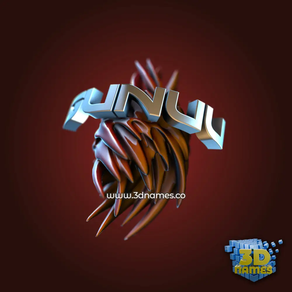 gunuu in Red Twisted style - 3D name wallpaper