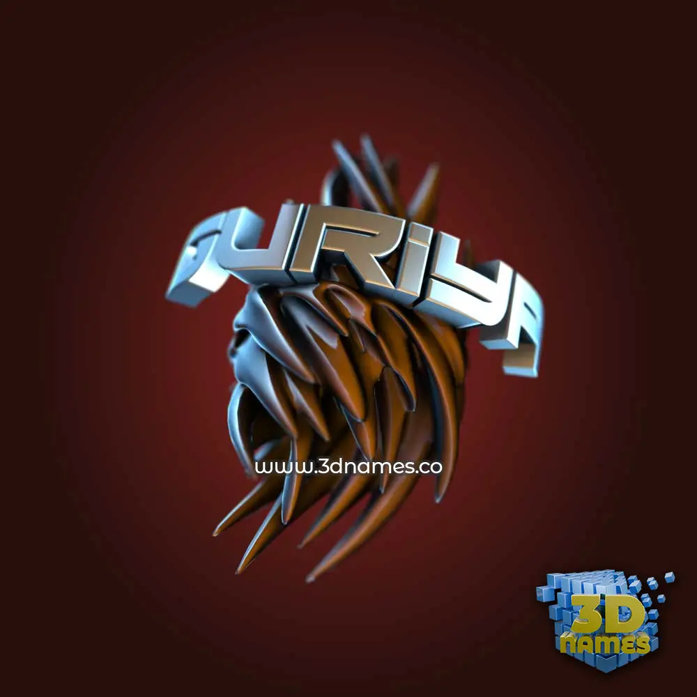 guriya in Red Twisted style - 3D name wallpaper