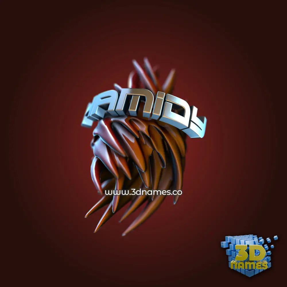 hamidy in Red Twisted style - 3D name wallpaper