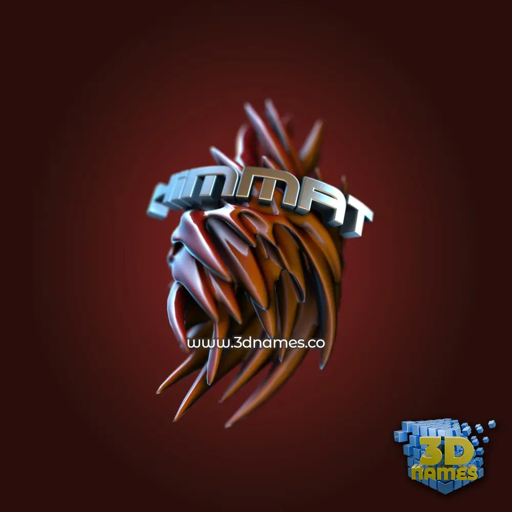 himmat in Red Twisted style - 3D name wallpaper