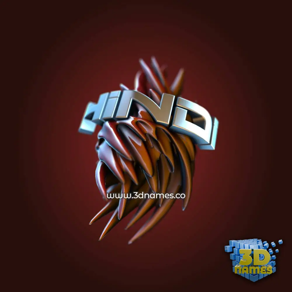 hindi in Red Twisted style - 3D name wallpaper