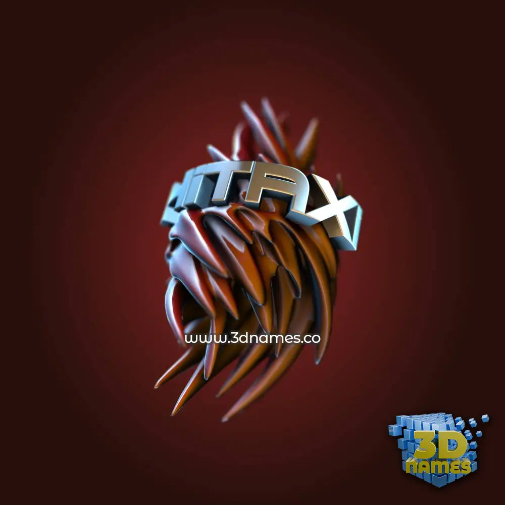 hitaxi in Red Twisted style - 3D name wallpaper