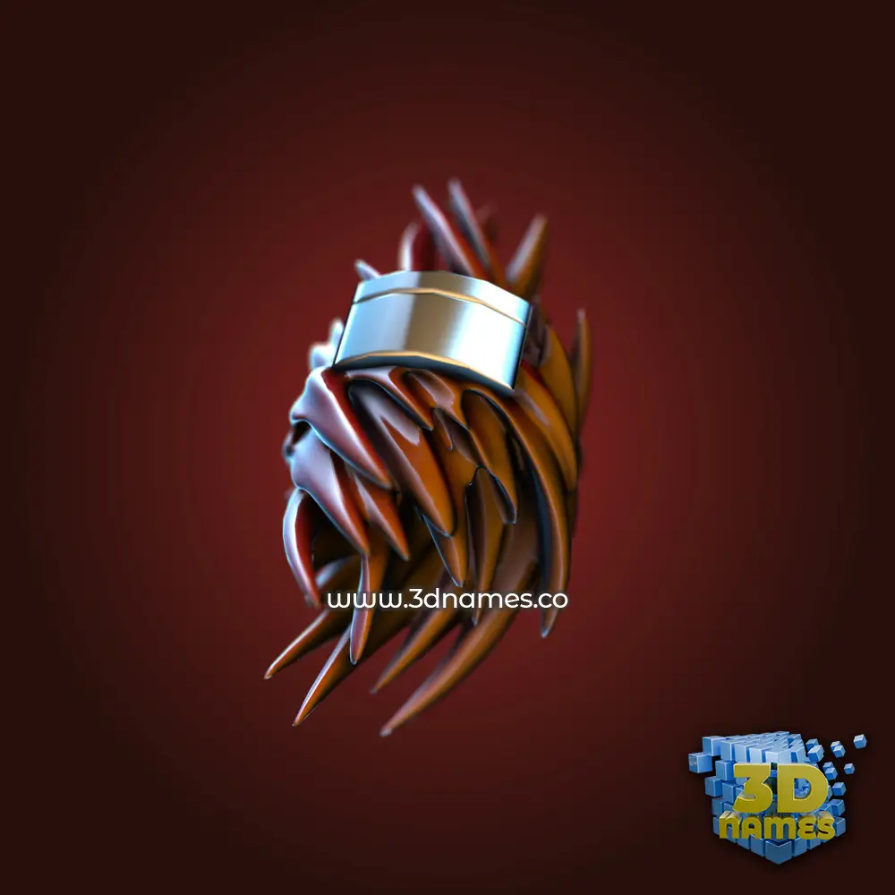 i in Red Twisted style - 3D name wallpaper