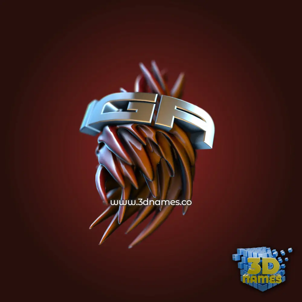 iga in Red Twisted style - 3D name wallpaper