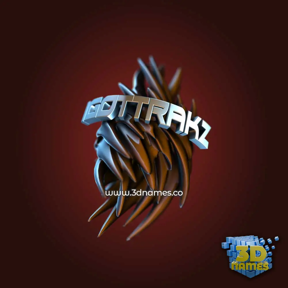 igottrakz in Red Twisted style - 3D name wallpaper