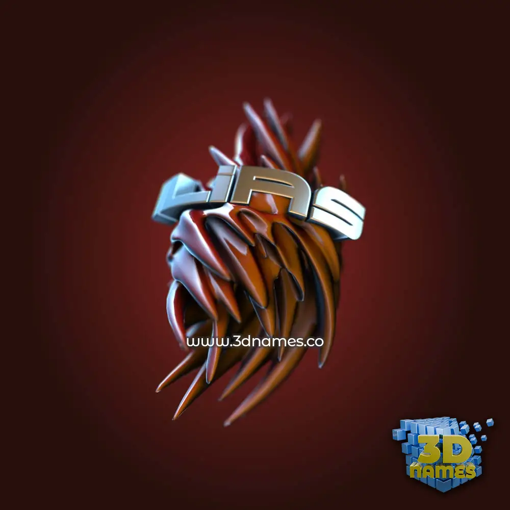 ilias in Red Twisted style - 3D name wallpaper