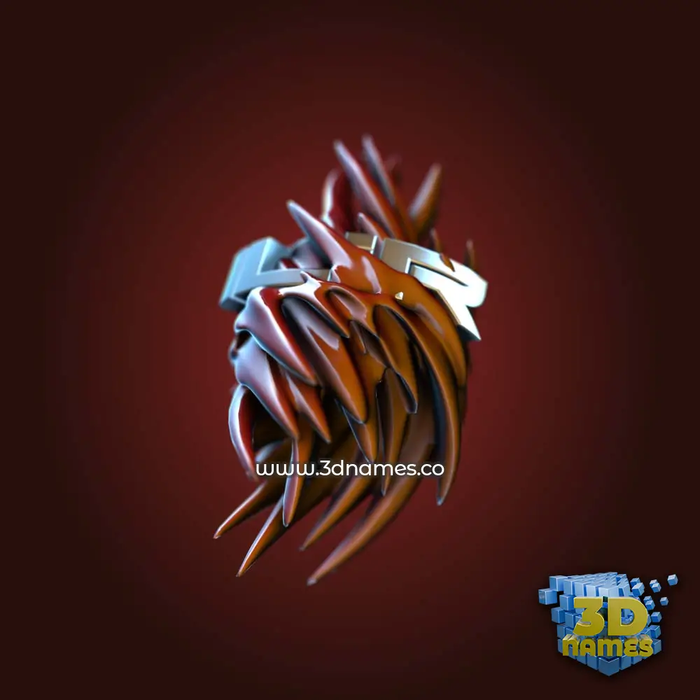 ilir in Red Twisted style - 3D name wallpaper