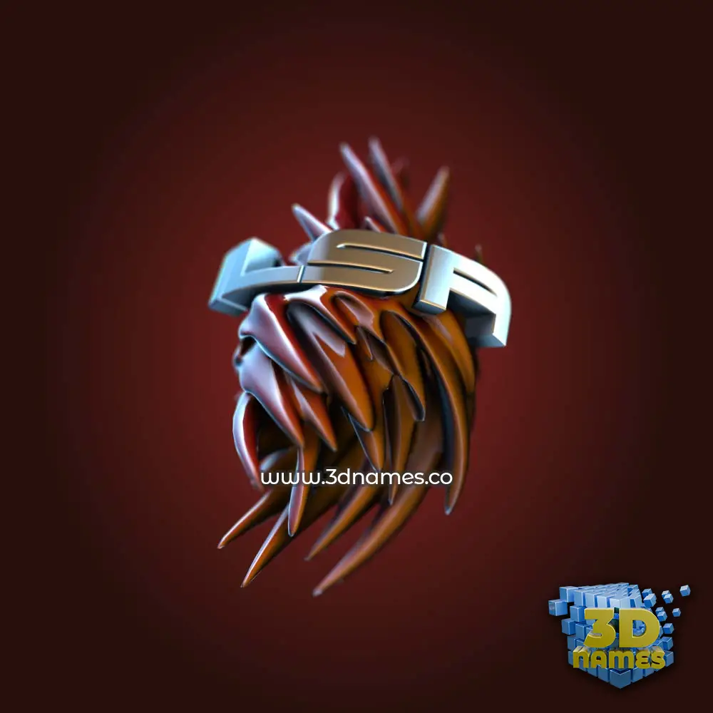 ilsa in Red Twisted style - 3D name wallpaper