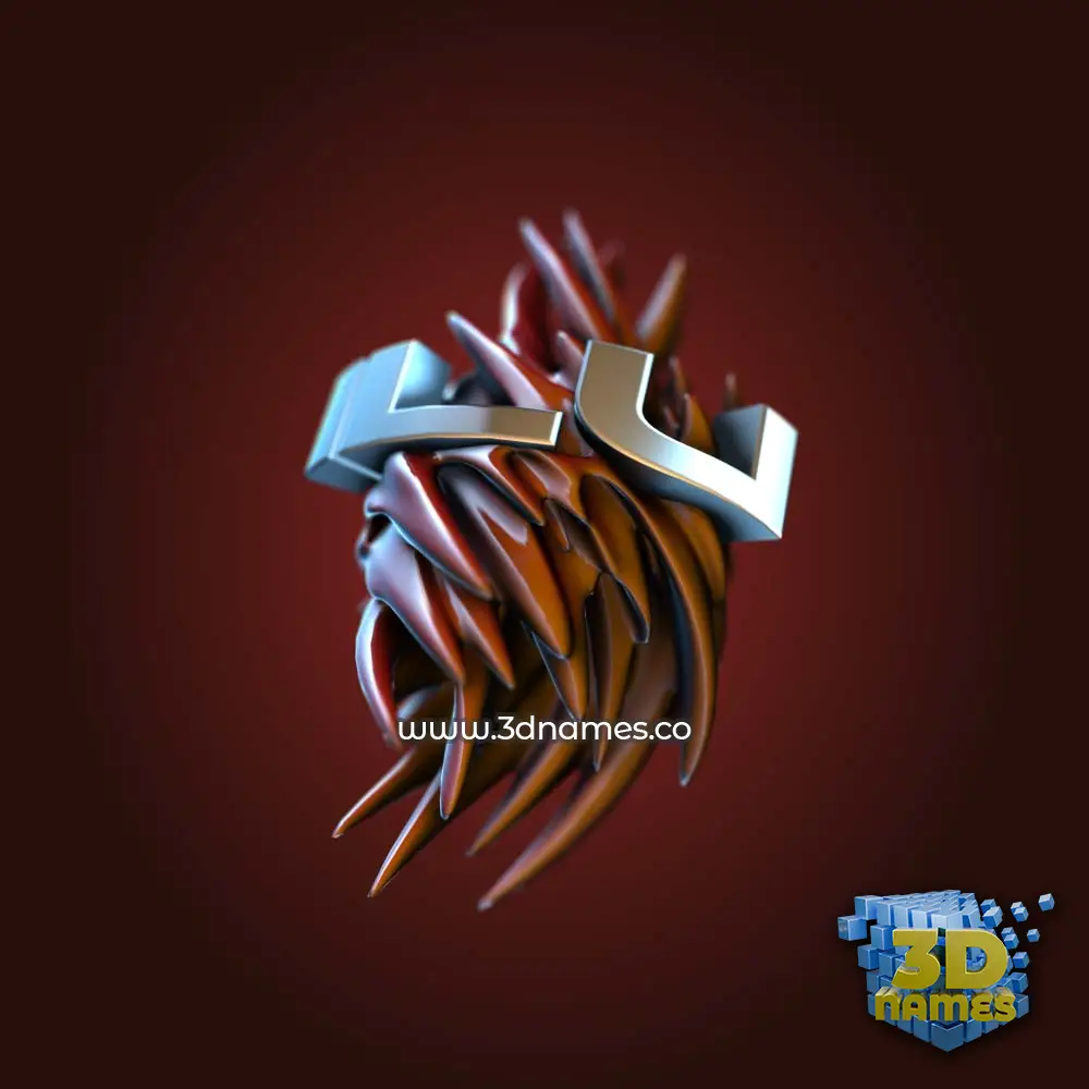 ilu in Red Twisted style - 3D name wallpaper