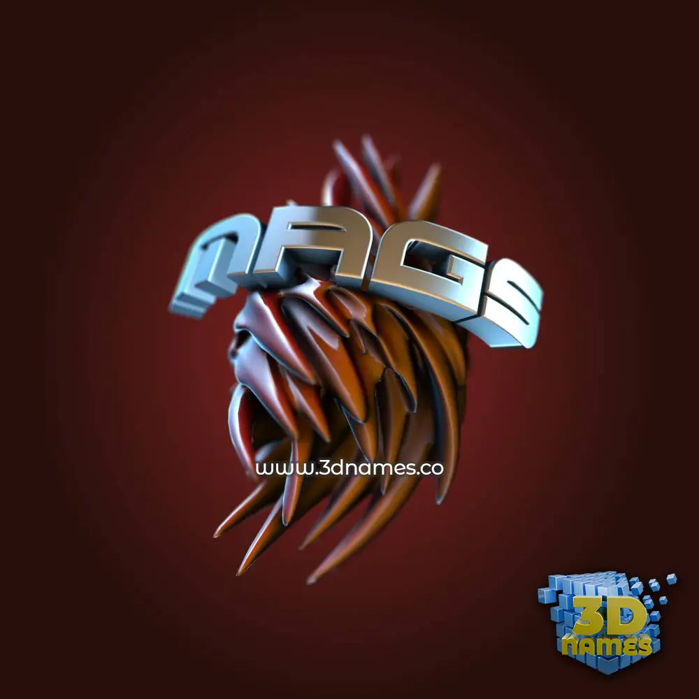 imags in Red Twisted style - 3D name wallpaper