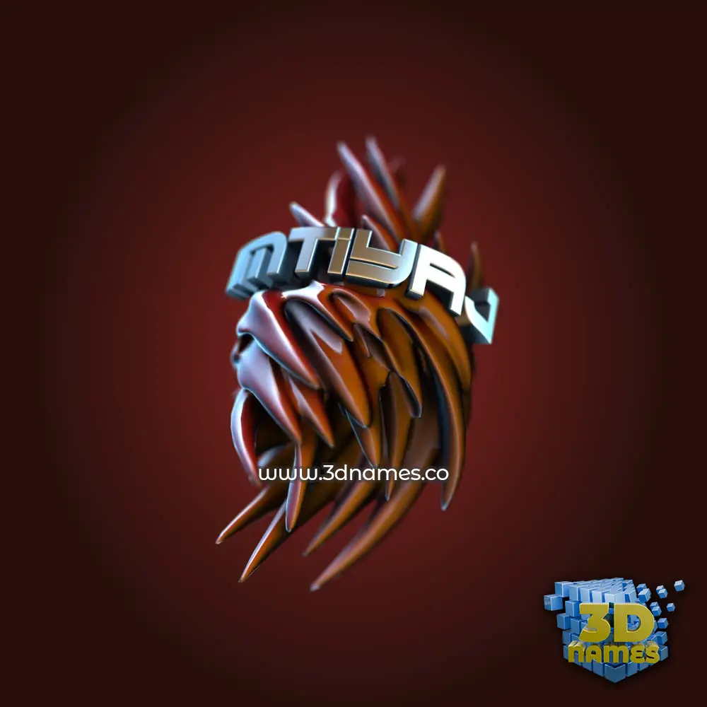 imtiyaj in Red Twisted style - 3D name wallpaper