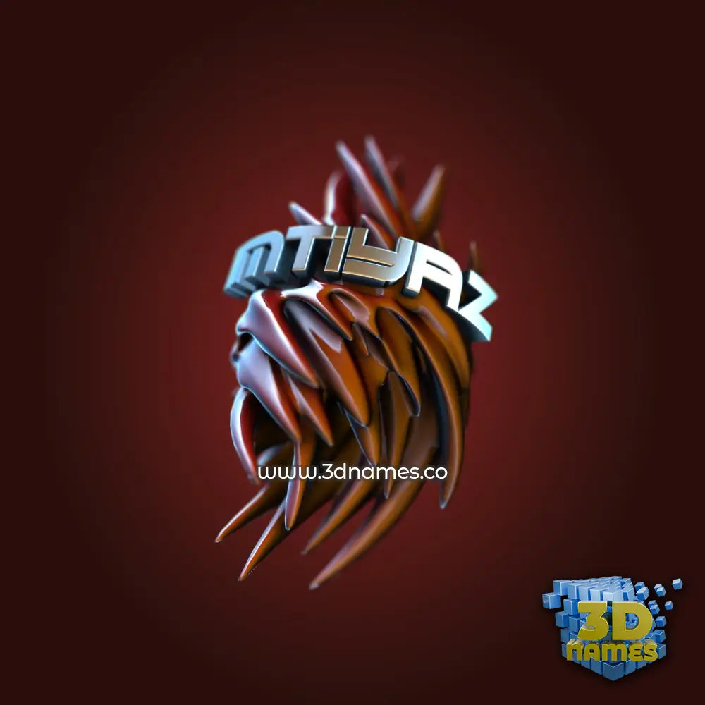 imtiyaz in Red Twisted style - 3D name wallpaper