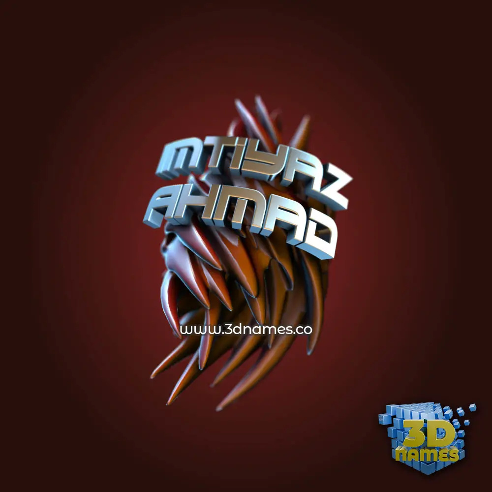 imtiyaz ahmad in Red Twisted style - 3D name wallpaper