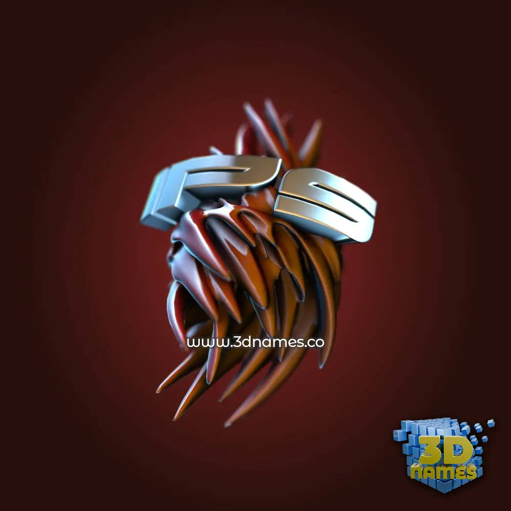 ips in Red Twisted style - 3D name wallpaper
