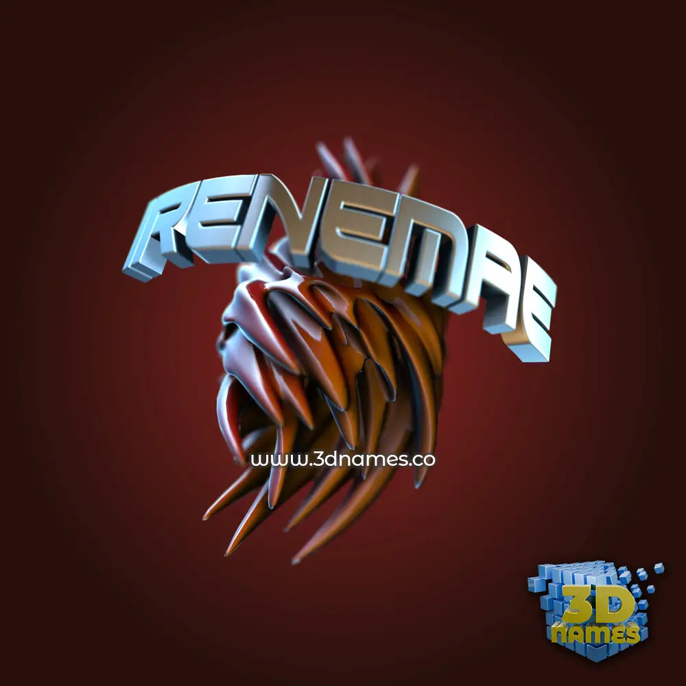 irenemae in Red Twisted style - 3D name wallpaper
